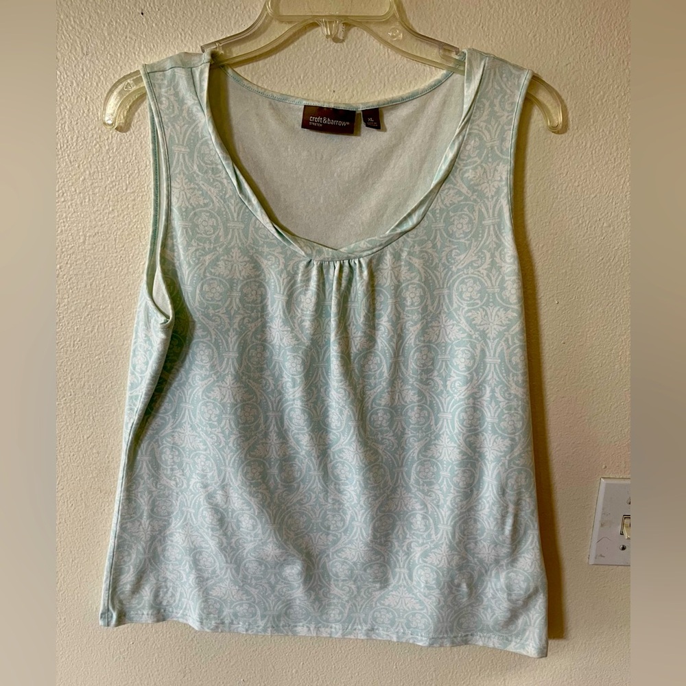 Mint green sleeveless top size XL